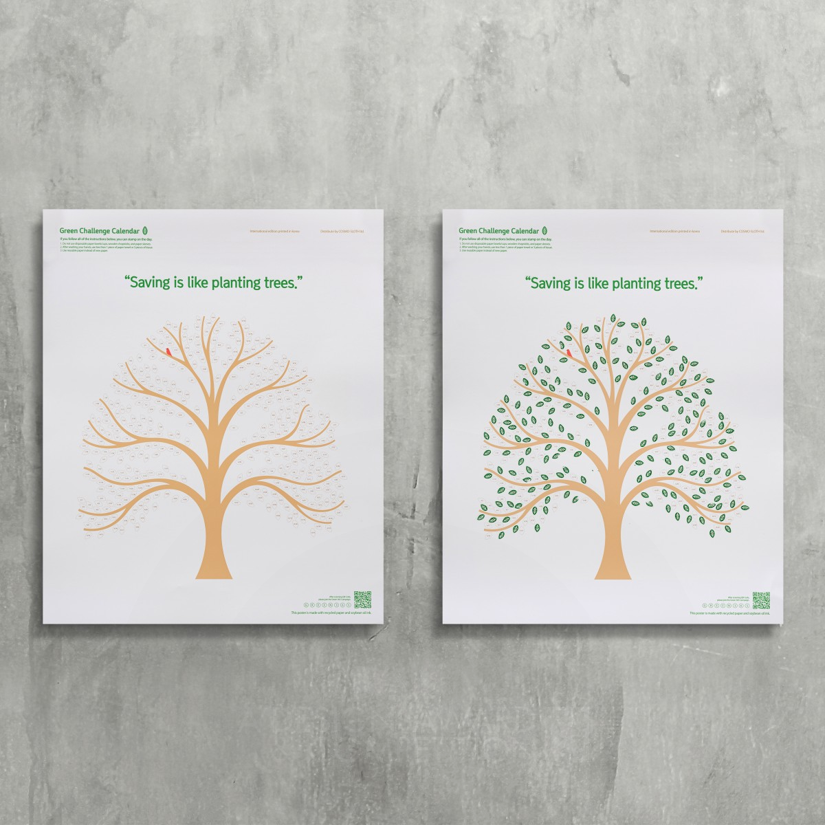 Green Challenge 365 Educational Calendar by Sung Ho Nam Silver Social Design Award Winner 2022 