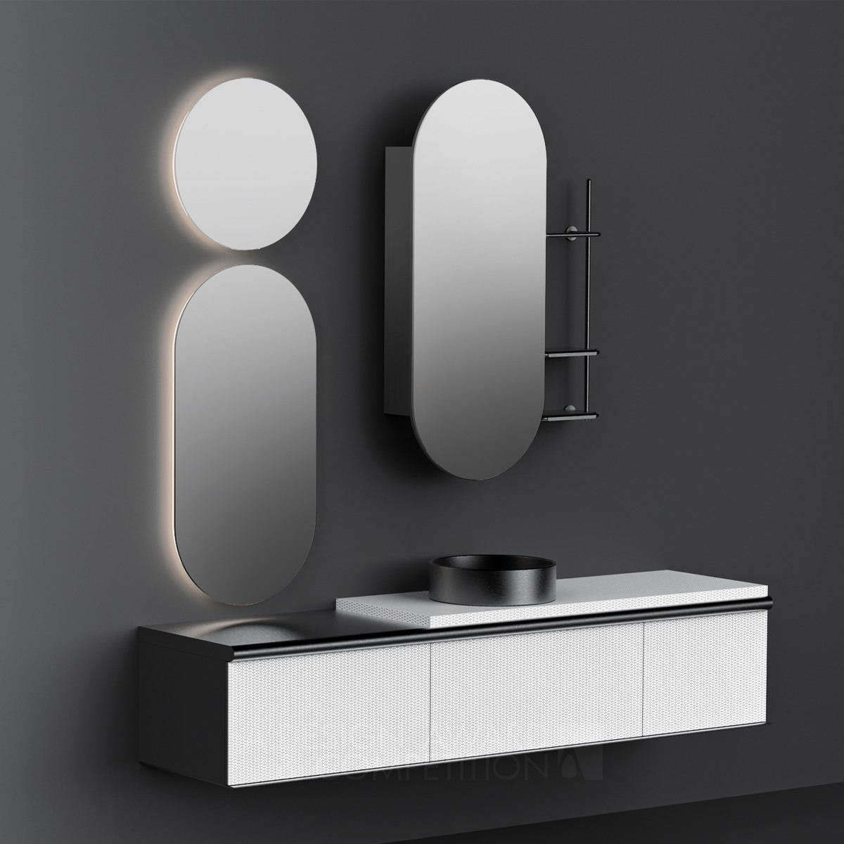 Slab Space Bathroom Cabinet by Delfone Intelligent Home Co.,Ltd Iron Bathroom Furniture and Sanitary Ware Design Award Winner 2022 