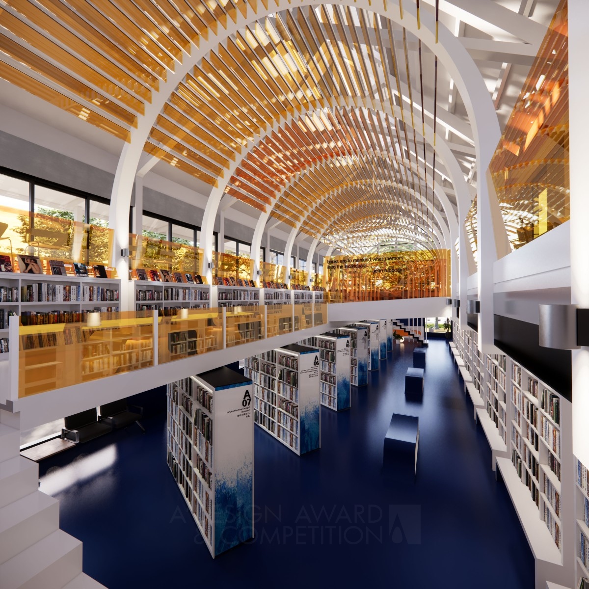 Impression of the Sunset by the Sea Library by I-Ming Feng Bronze Interior Space and Exhibition Design Award Winner 2022 