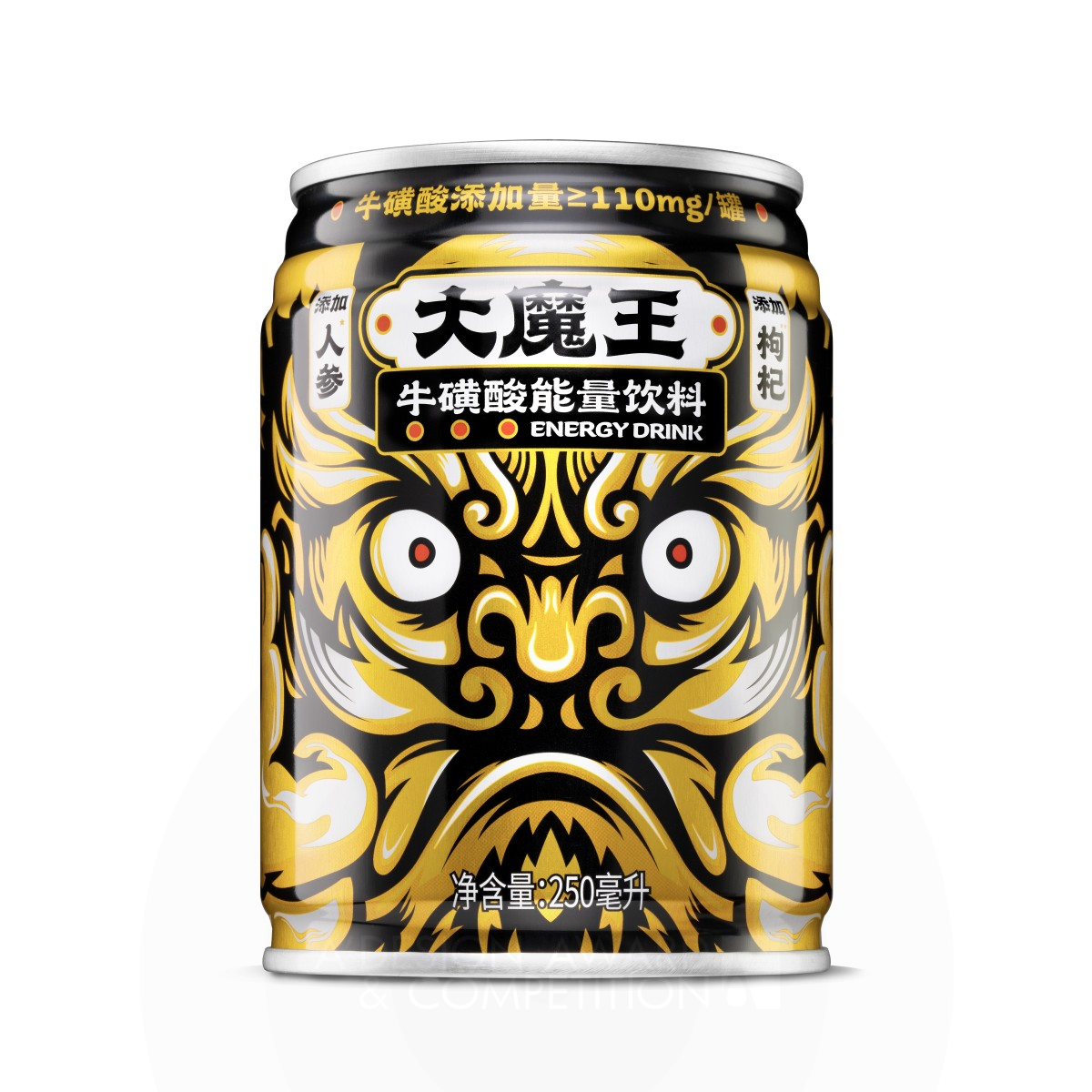 DamoWang Taurine Energy Drink Functional Beverages by Chi Forest Bronze Packaging Design Award Winner 2022 