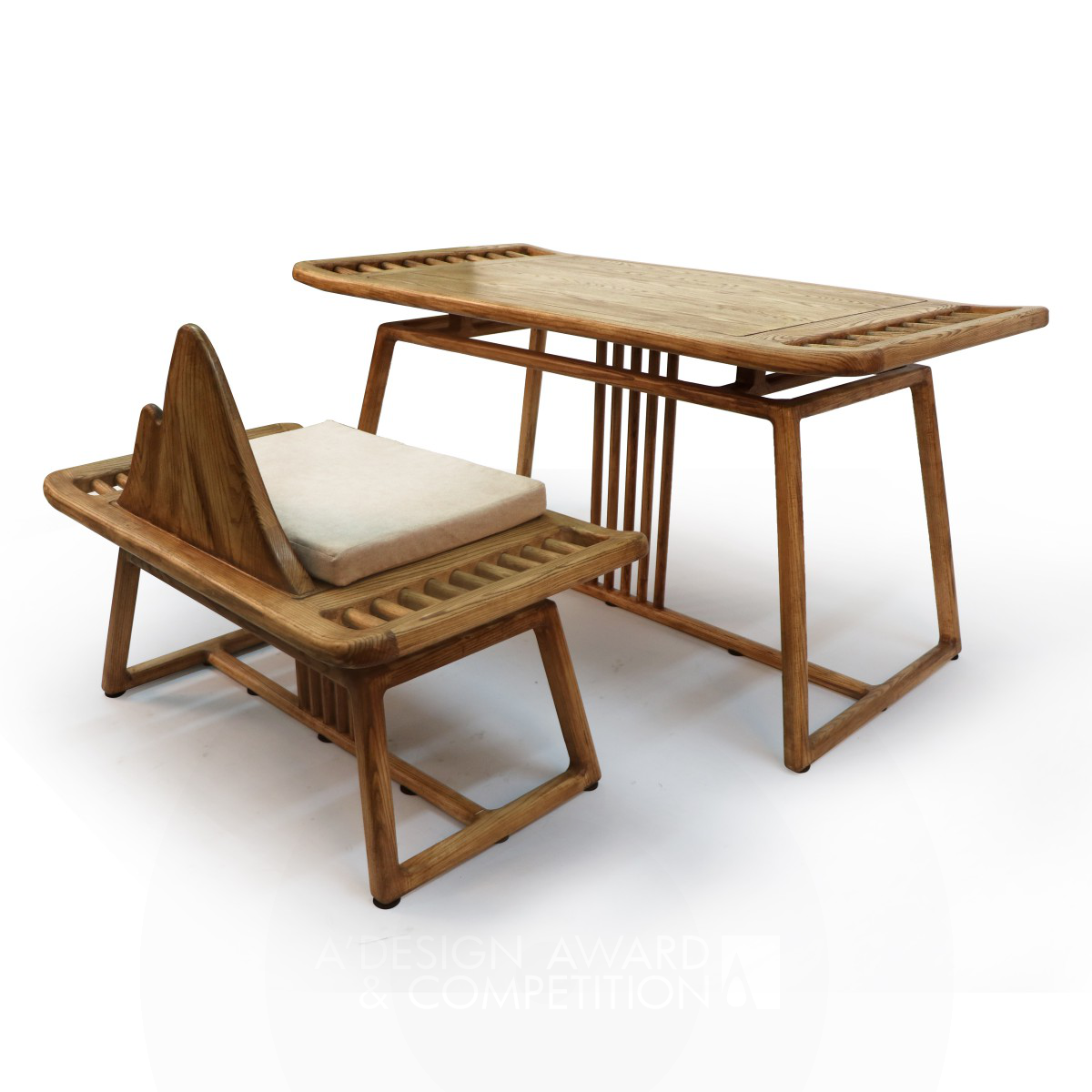 Mountains Writing Desk by Wei Jingye and Chen Lin Iron Furniture Design Award Winner 2022 