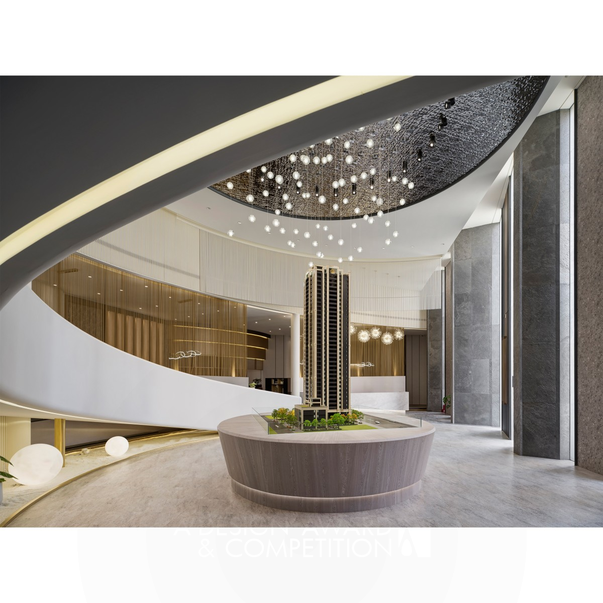 Golden Spikes Reception Center Show House by Jing Yuan Lu Iron Interior Space and Exhibition Design Award Winner 2022 