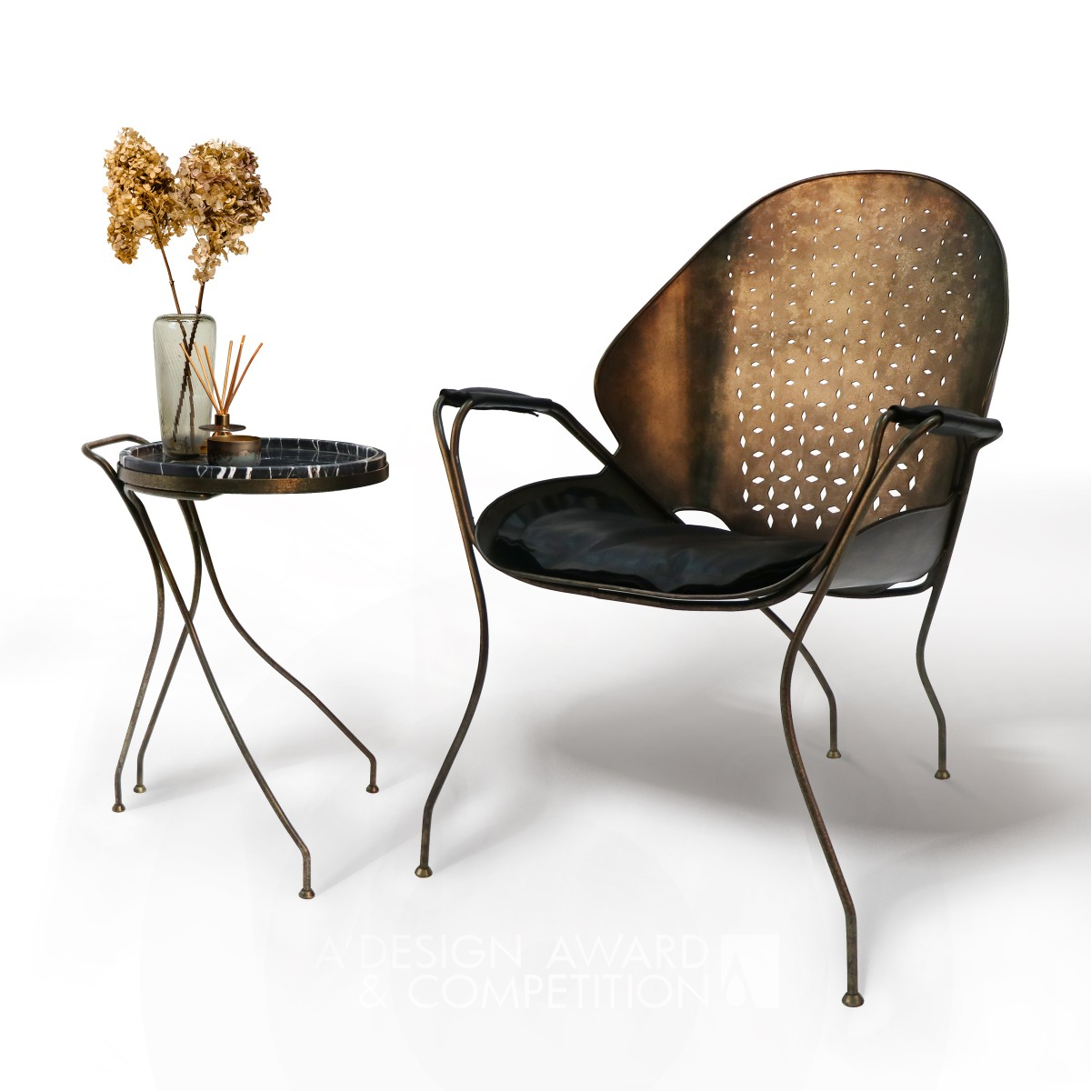 Scallop Leisure Chair by Wei Jingye and Li Jiashu Iron Furniture Design Award Winner 2022 