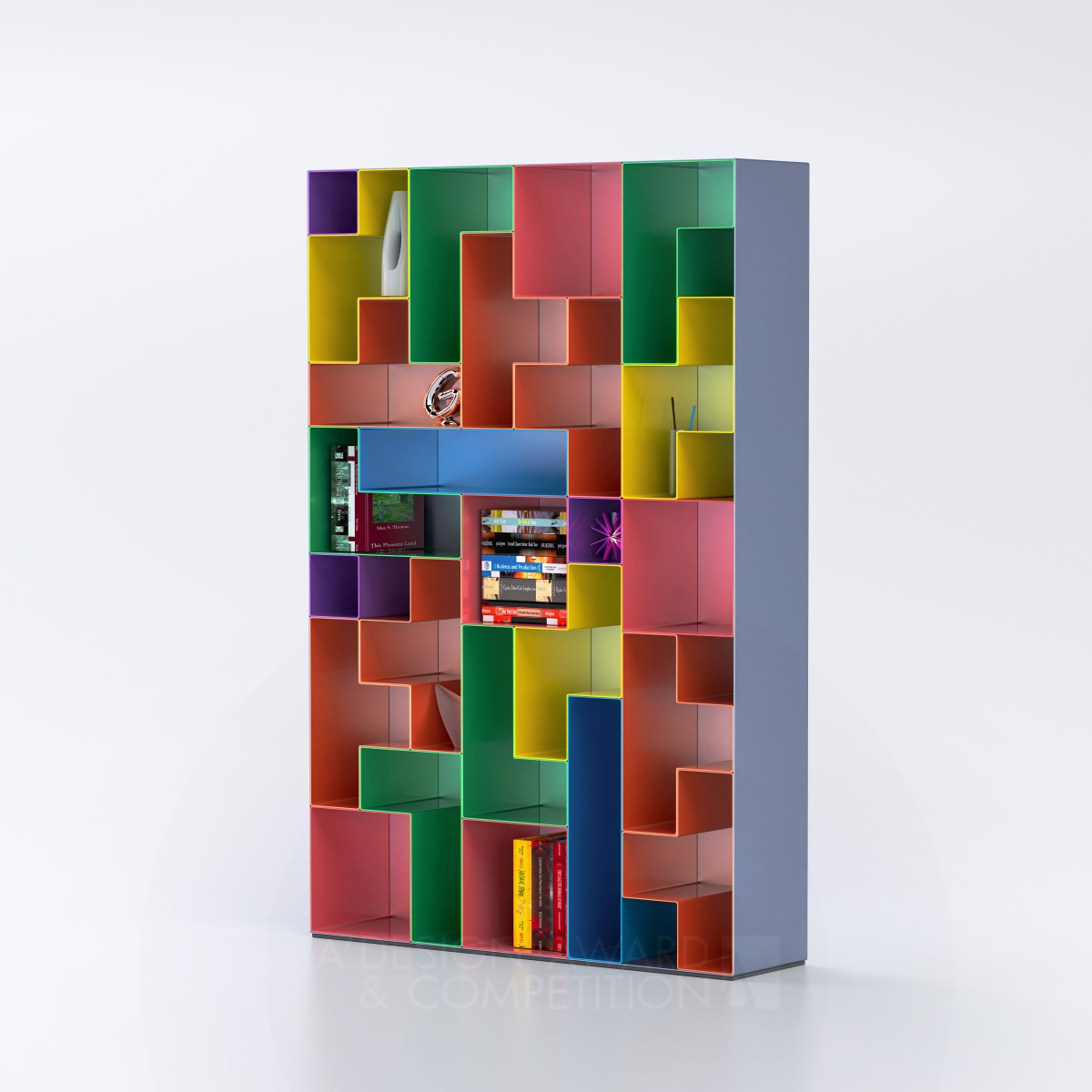 Tetris Bookcase by Fujun Wang Iron Furniture Design Award Winner 2022 