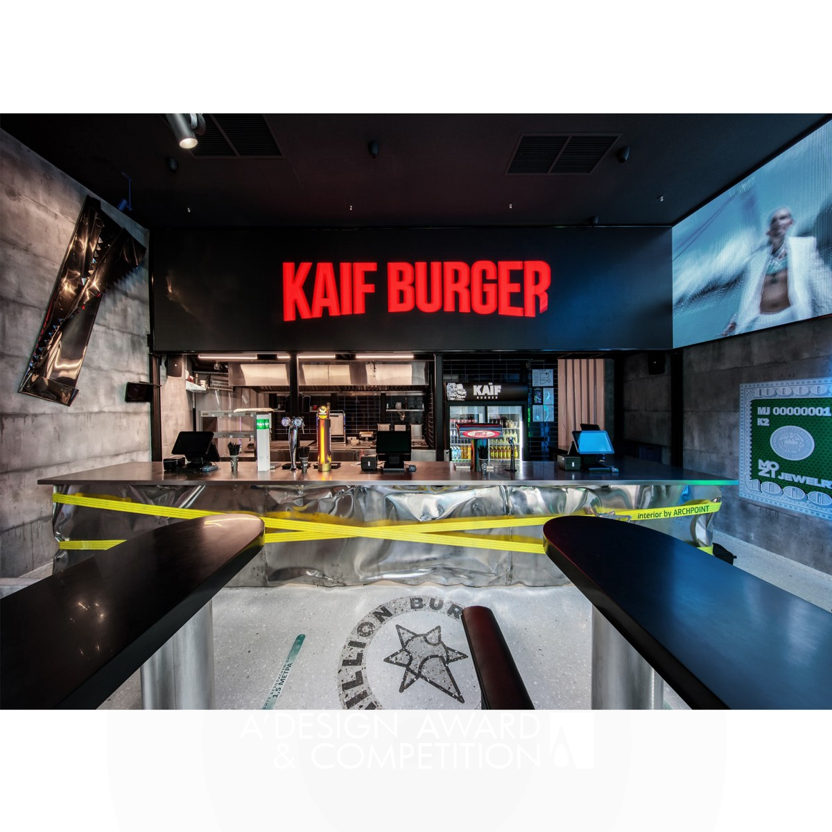 Kaif Burger Restaurant by Valeriy Lizunov Bronze Interior Space and Exhibition Design Award Winner 2022 