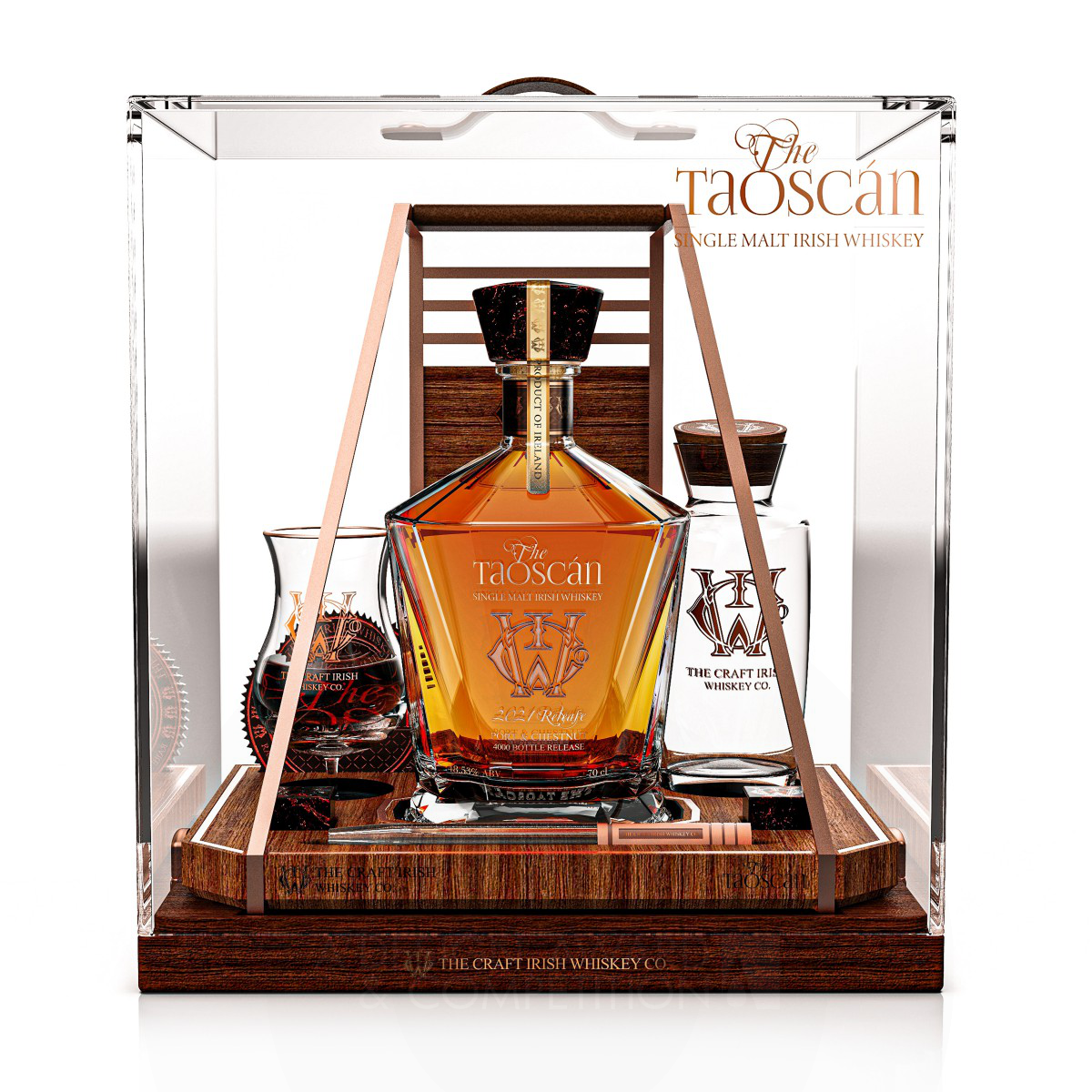 The Taoscan Irish Whiskey Packaging by Tiago Russo Golden Packaging Design Award Winner 2022 