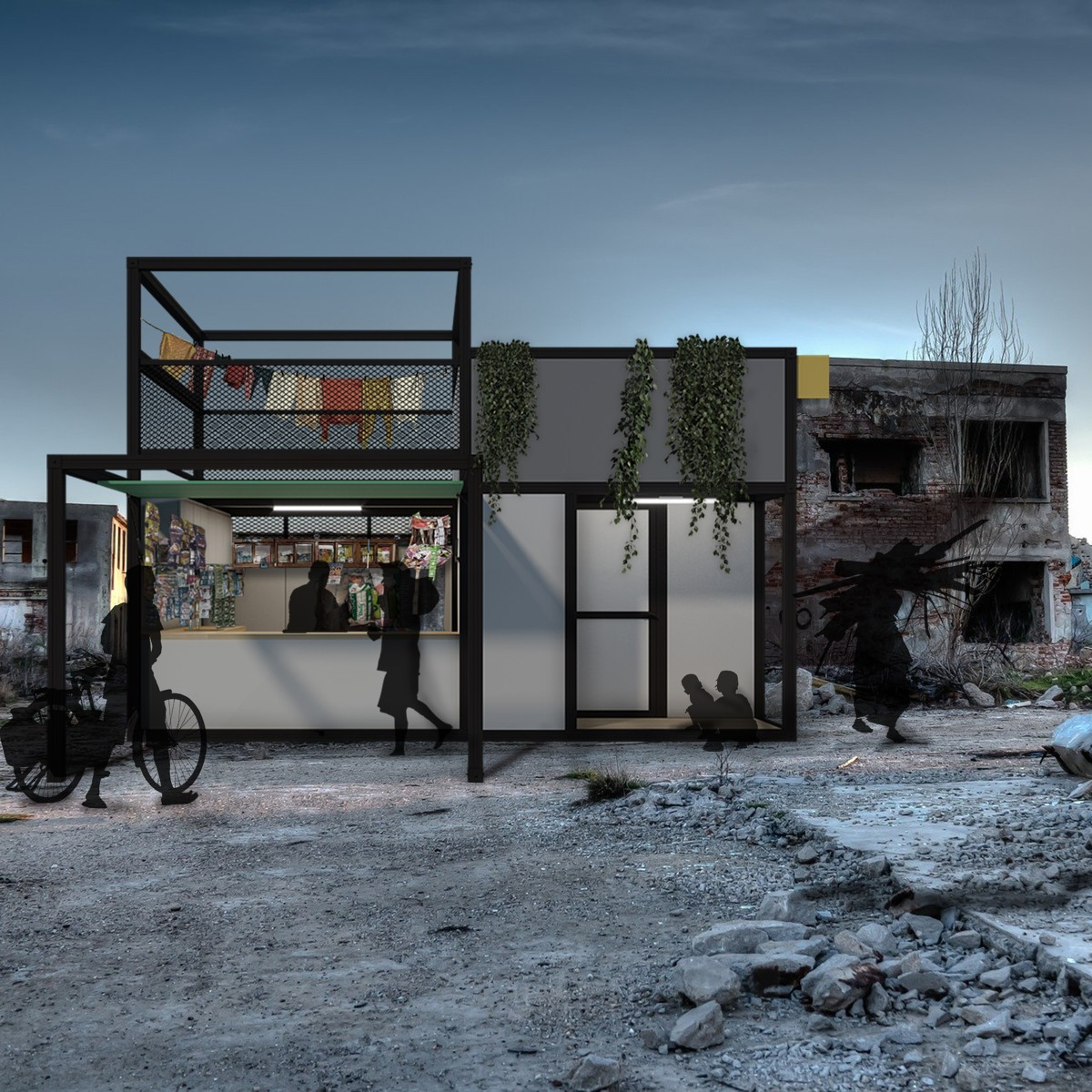 Doonya Shop and Home for Homeless by Jackie Lai Iron Social Design Award Winner 2022 