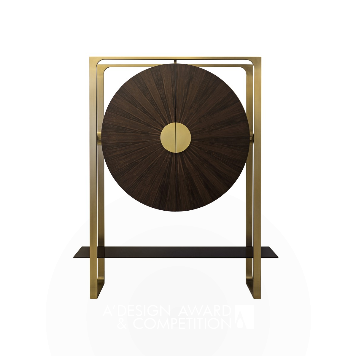 Gong Bar Cabinet by Eva Szumilas Silver Limited Edition and Custom Design Award Winner 2022 