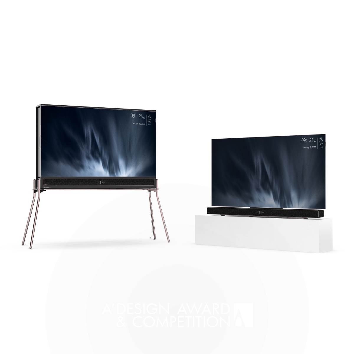 Aesthetic Series Multifunctional OLED TV by Jiankun Sun Iron Digital and Electronic Device Design Award Winner 2022 