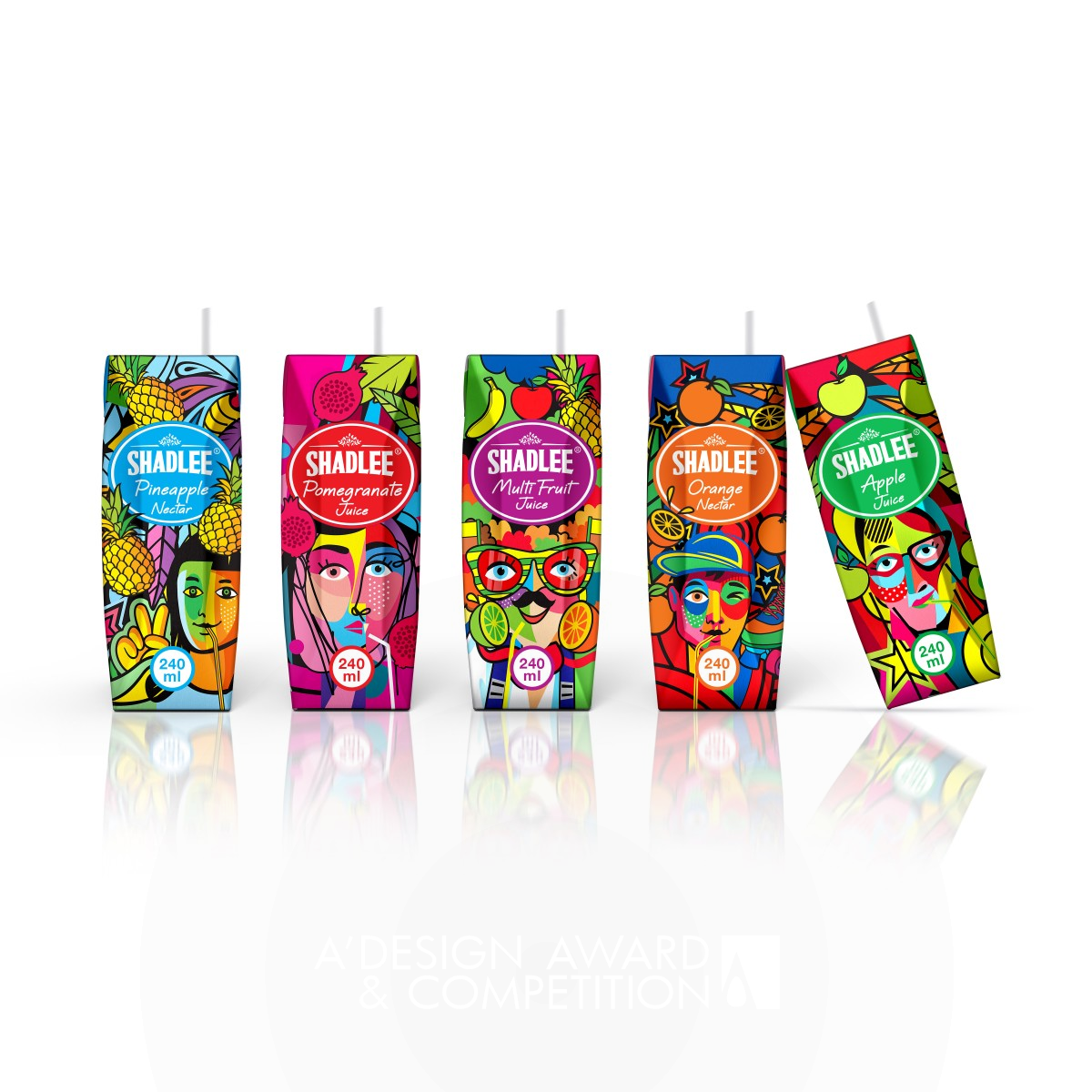 Shadlee Tetra Pak Juice Packaging by Mohammadreza Eslamparast Silver Packaging Design Award Winner 2022 