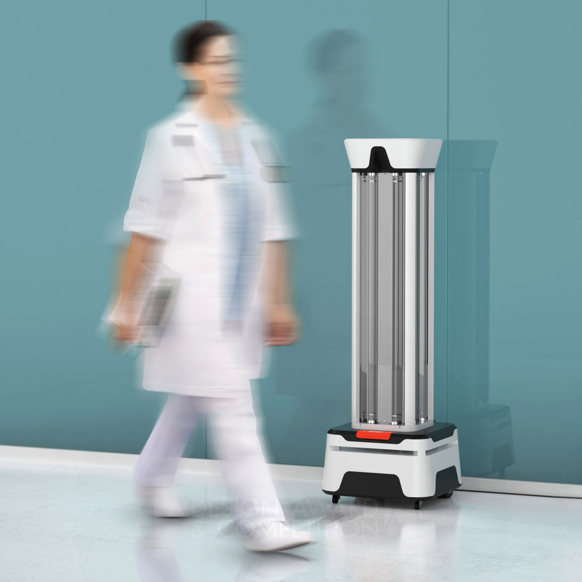 Desibot Intelligent Disinfection Robot by Desdorp Iron Robotics, Automaton and Automation Design Award Winner 2022 