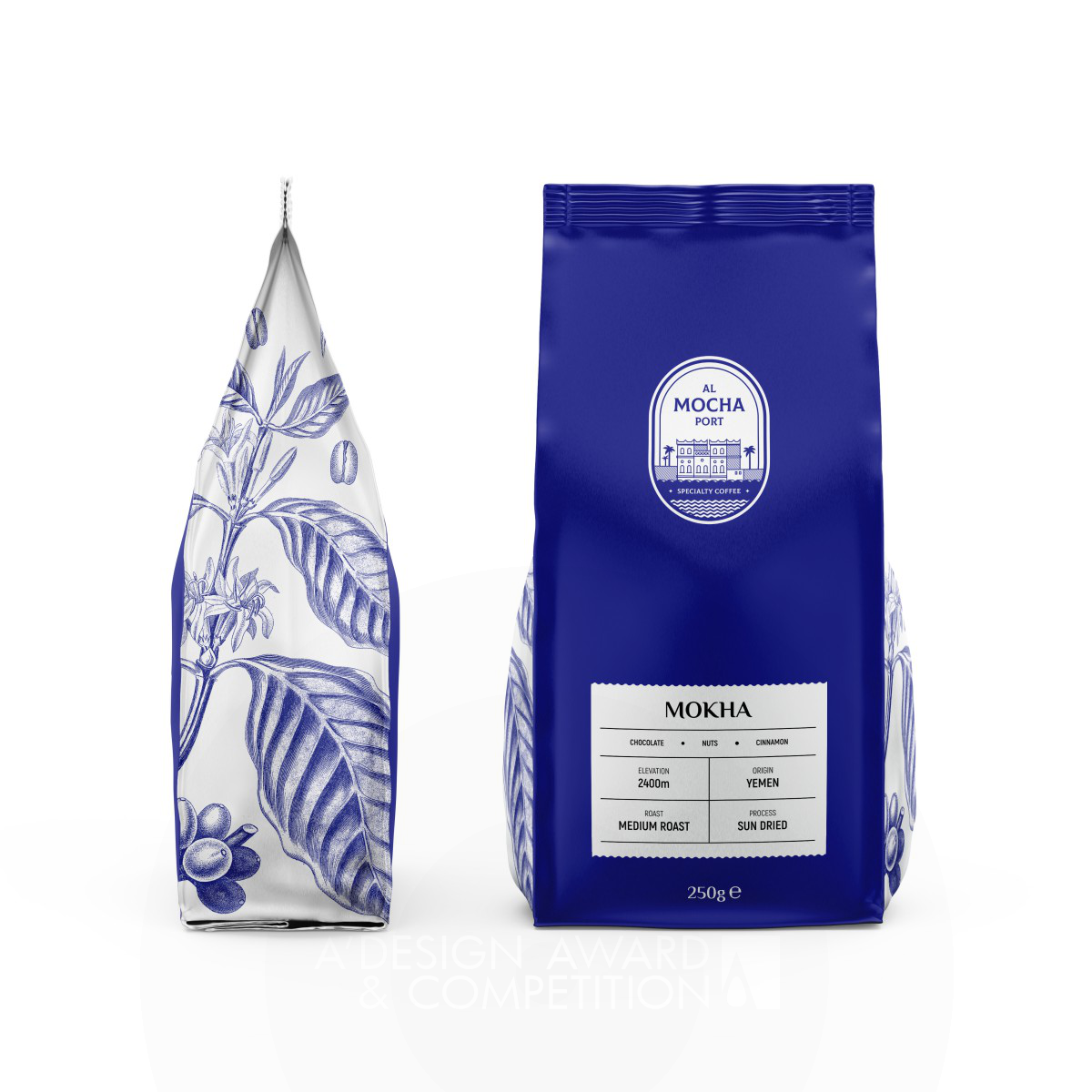 Al Mocha Port Coffee Packaging by Elena Gamalova Silver Packaging Design Award Winner 2022 
