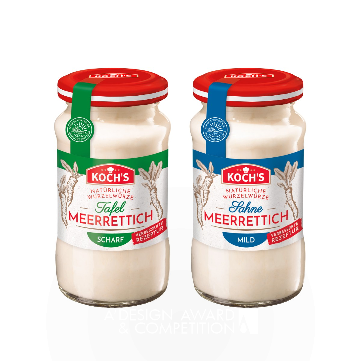 Koch's Meerrettich Rebranding by Wolkendieb Design Agency Silver Packaging Design Award Winner 2022 