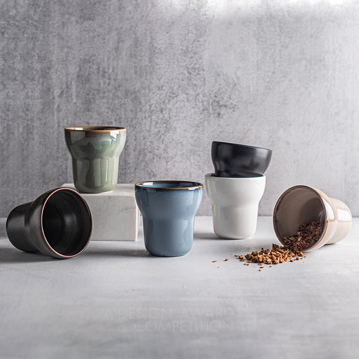 Softline Coffee Cup and Bowl by Ahmet Osman Peker Bronze Bakeware, Tableware, Drinkware and Cookware Design Award Winner 2023 