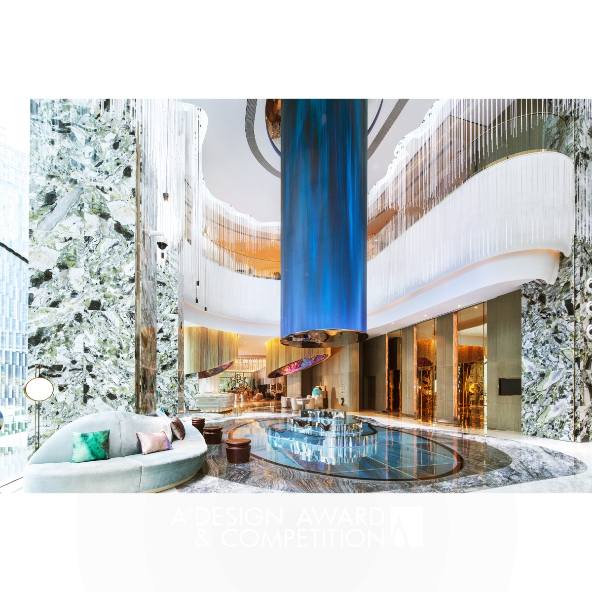 W Chengdu Hotel by Glyph Design Studio Golden Interior Space and Exhibition Design Award Winner 2023 