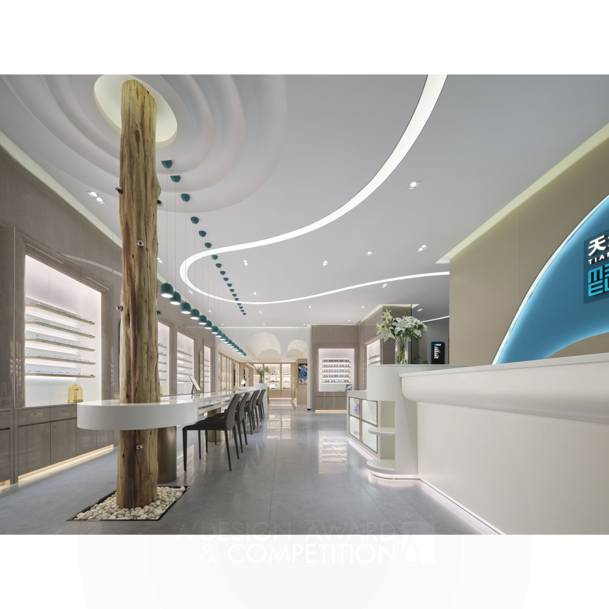 Warmth Hebei Optometry Center by Ke Luo Iron Interior Space and Exhibition Design Award Winner 2023 