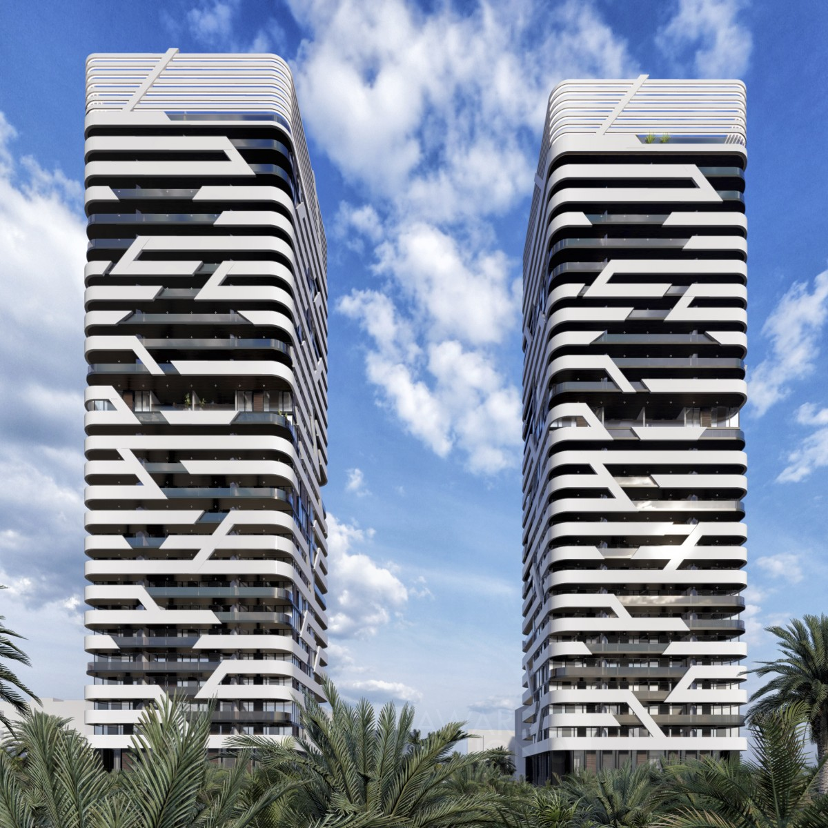 Next Towers Alicante Residential and Hotel Complex by Aryanour Djalali Bronze Architecture, Building and Structure Design Award Winner 2023 