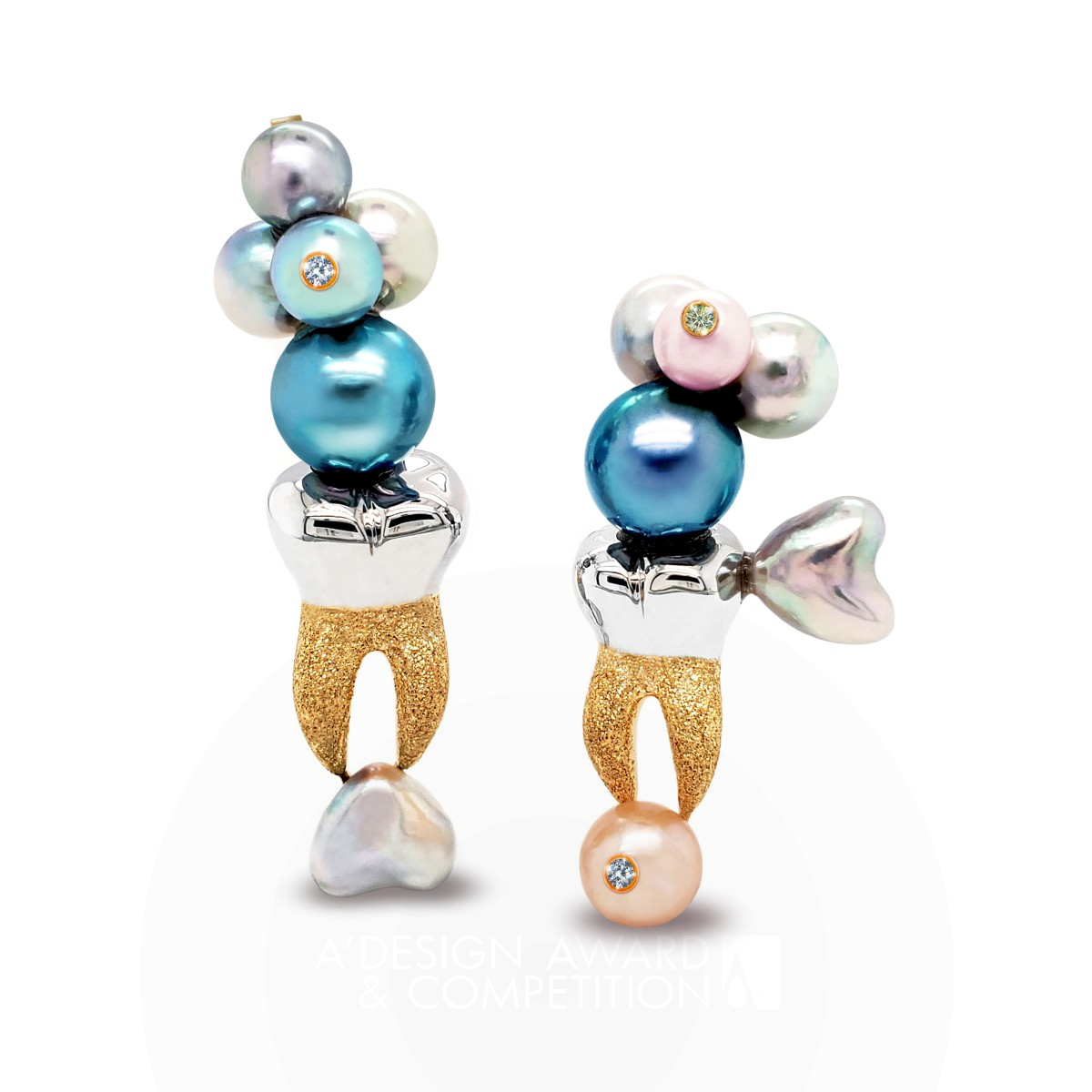 Tooth Fairy Earrings by Chiaki Miyauchi Iron Jewelry Design Award Winner 2023 