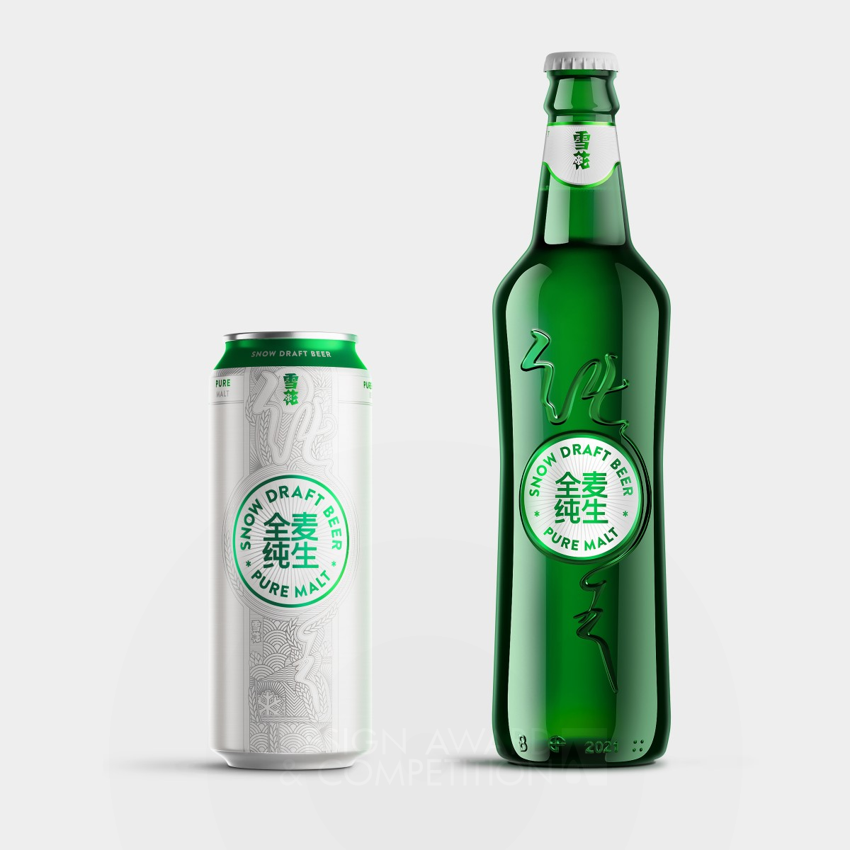 Snow Draft Beer Packaging by China Resources Snow Breweries Ltd. Golden Packaging Design Award Winner 2023 