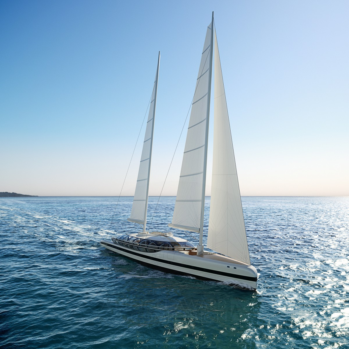 The O Sailing Yacht by Brunehilde Derda Bronze Yacht and Marine Vessels Design Award Winner 2023 