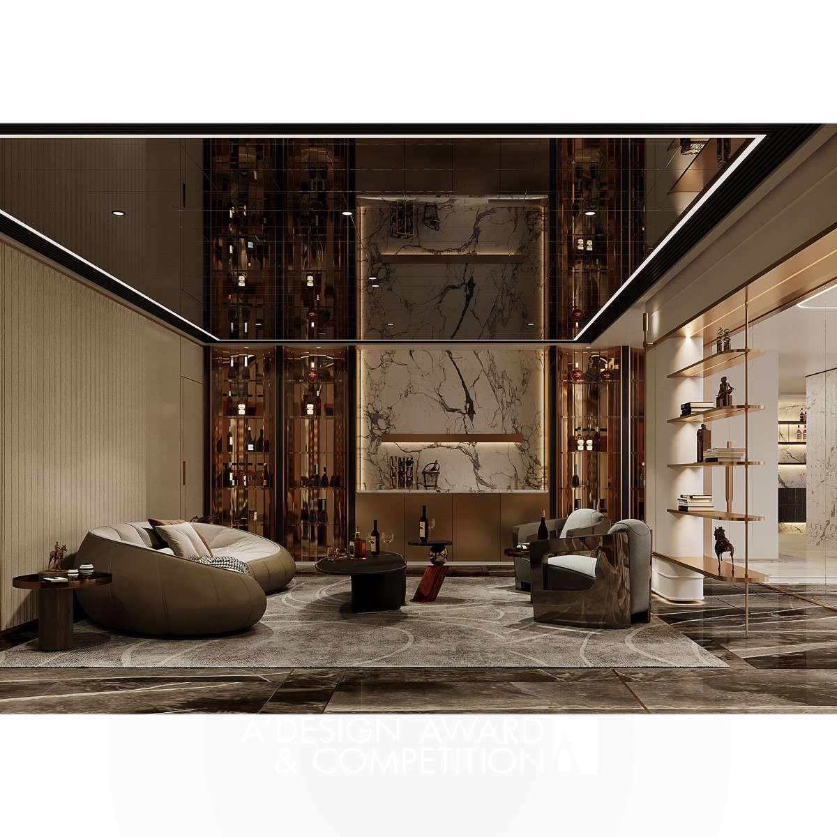 Vanke Red County Villa Private House by Xu Liu Bronze Interior Space and Exhibition Design Award Winner 2023 