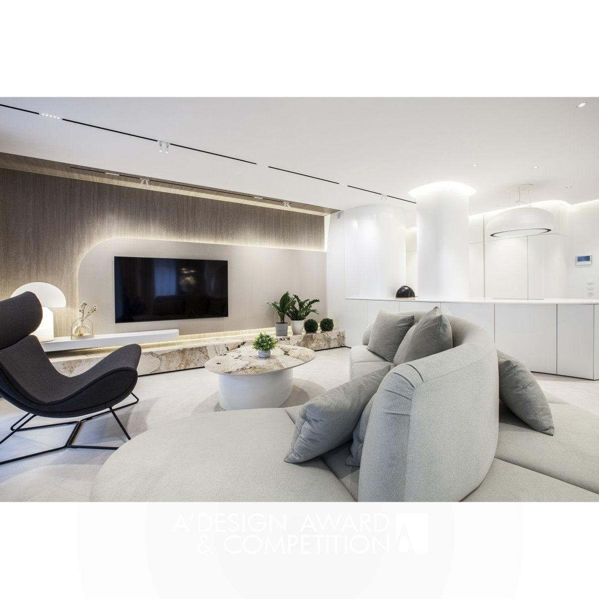 Curved Residential by Przemyslaw Cepielik Silver Interior Space and Exhibition Design Award Winner 2023 