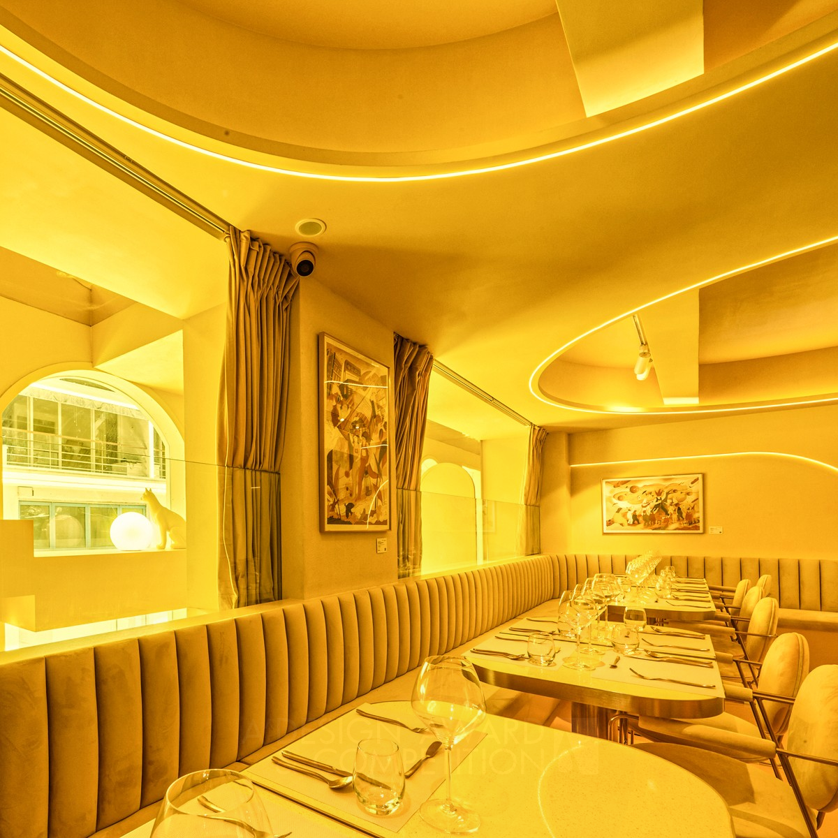 Monmono Yellow Restaurant and Gallery by Alvan Suen Bronze Interior Space and Exhibition Design Award Winner 2023 