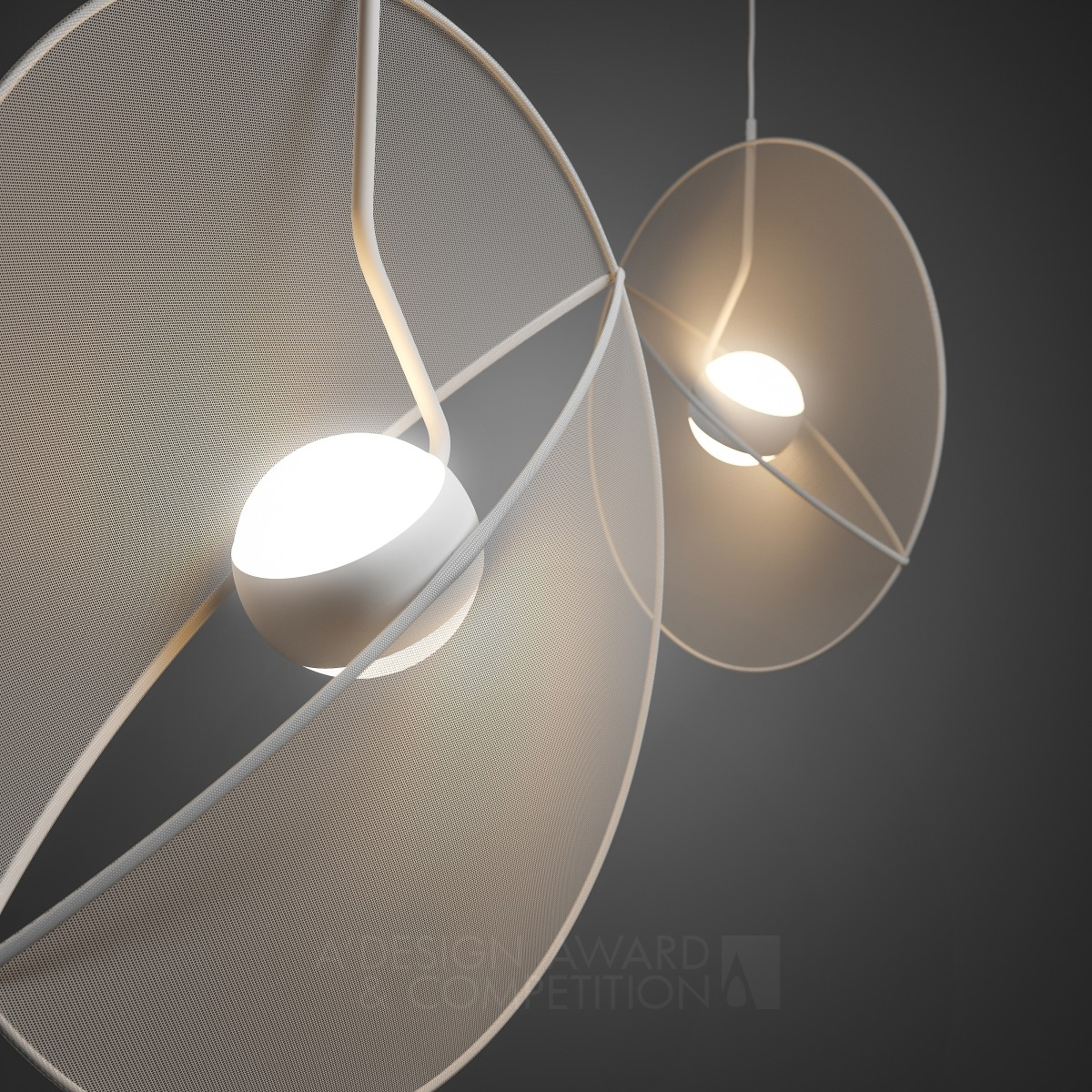 Reflex Pendant Lamp by Alexey Danilin Silver Lighting Products and Fixtures Design Award Winner 2023 