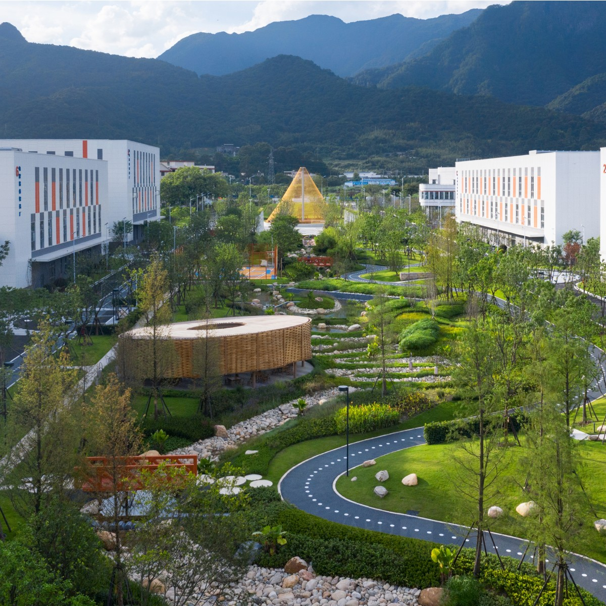 Longking Pro Environmental Campus Industrial Public Landscape by Ballistic Architecture Machine Golden Landscape Planning and Garden Design Award Winner 2023 