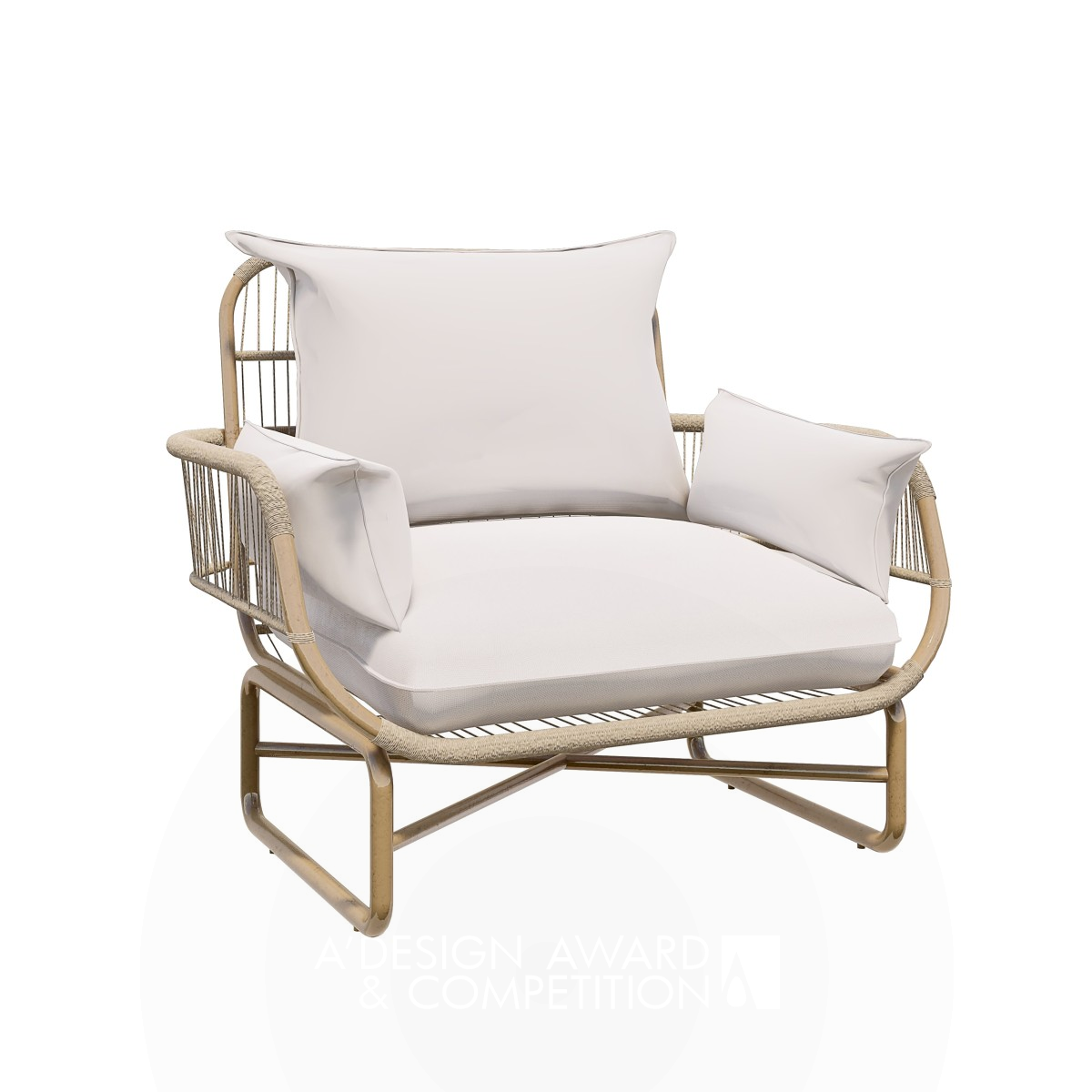 Umma Indoor Outdoor Armchair by Ariane Rosa Bronze Furniture Design Award Winner 2023 