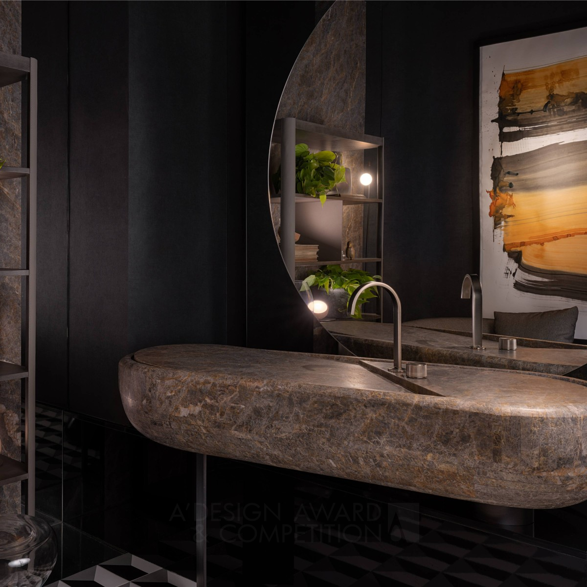 Equilibrio Sculptural Sink by Thiago Mondini Silver Bathroom Furniture and Sanitary Ware Design Award Winner 2023 