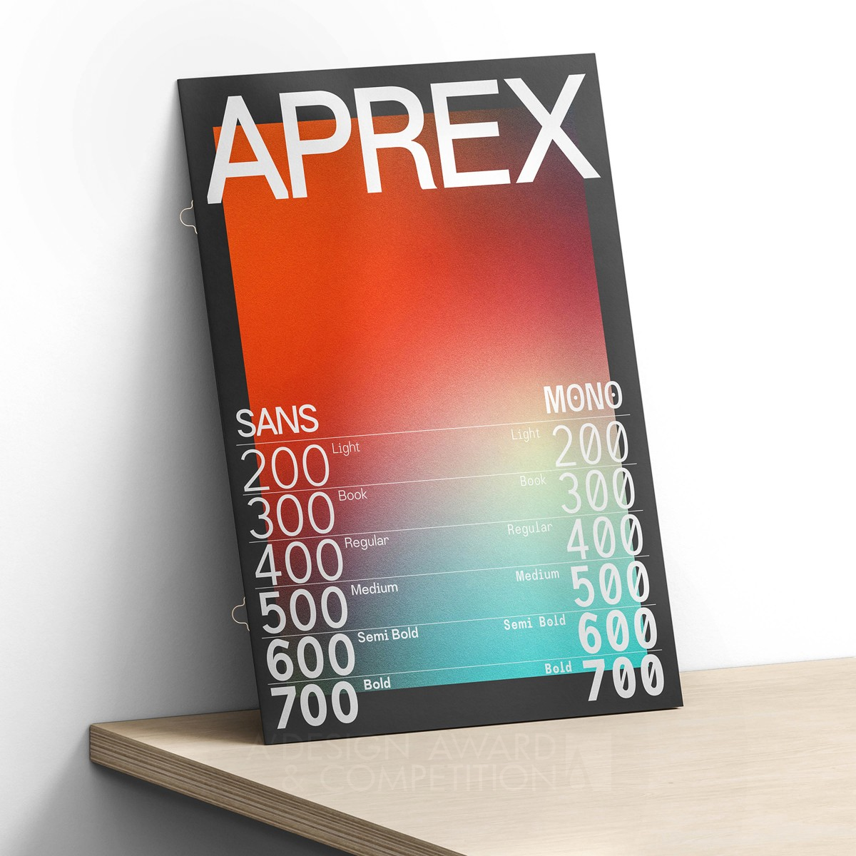 Aprex Family Typeface Specimen by Paul Robb Golden Graphics, Illustration and Visual Communication Design Award Winner 2023 