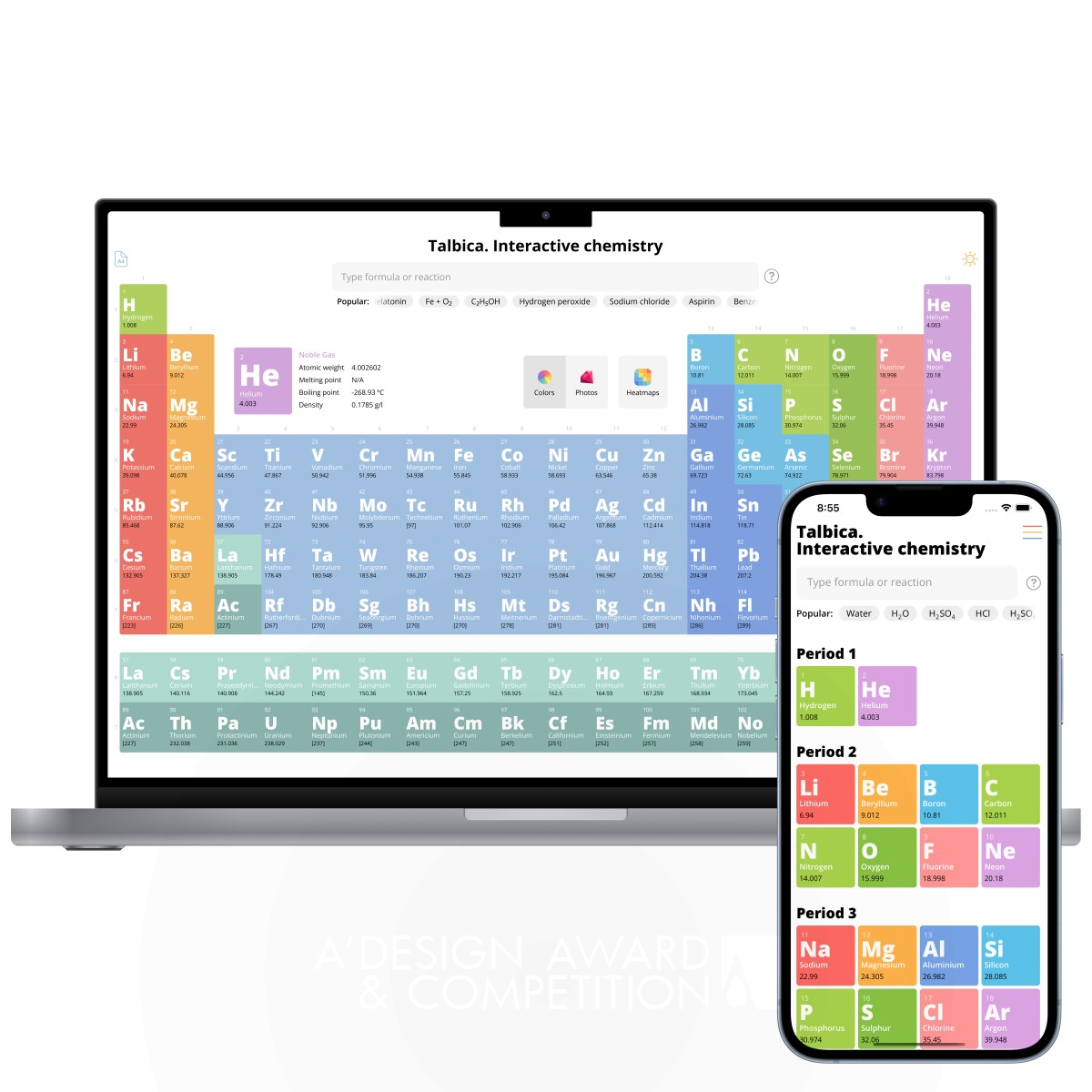 Talbica Interactive Periodic Table by Andrew Marcus Iron Website and Web Design Award Winner 2023 