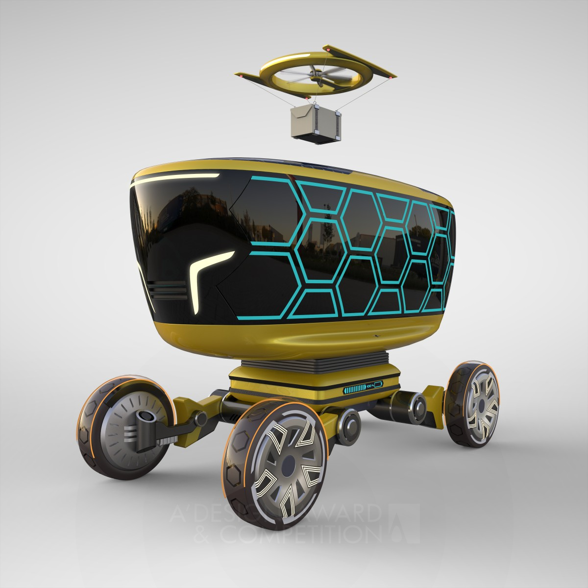 Buzzy Bot Robotic Delivery Vehicle by Marko Lukovic Iron Robotics, Automaton and Automation Design Award Winner 2023 