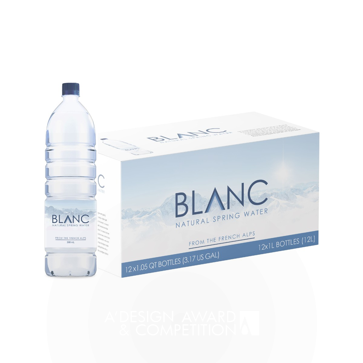 Blanc Water Branding by Harel Koka Iron Graphics, Illustration and Visual Communication Design Award Winner 2023 