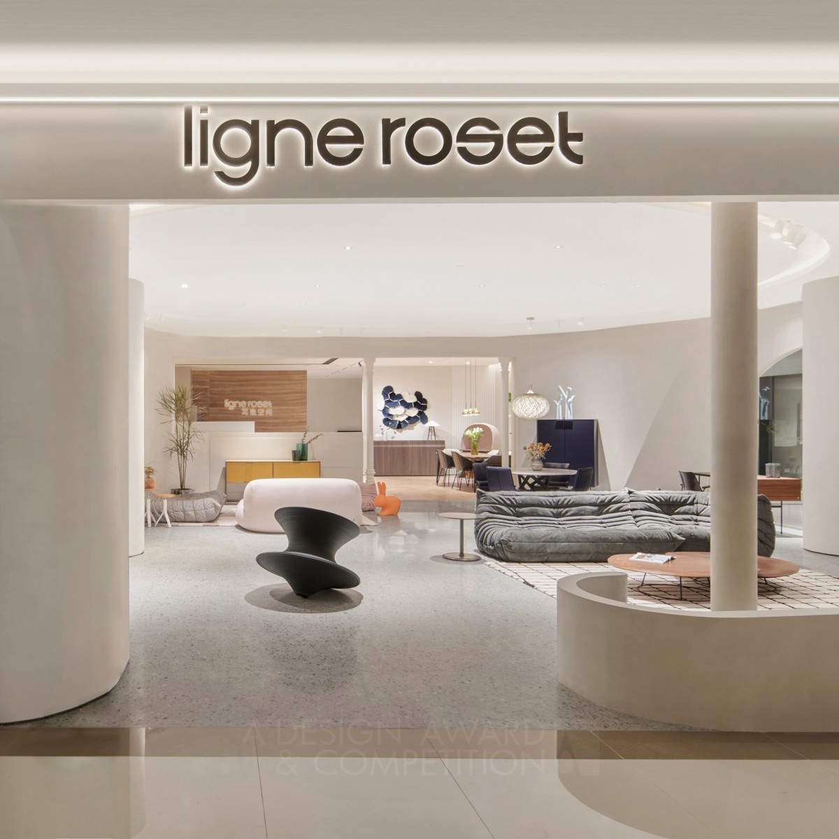 Ligne Roset  Exhibition Hall by Ruixue Liang Bronze Interior Space and Exhibition Design Award Winner 2023 