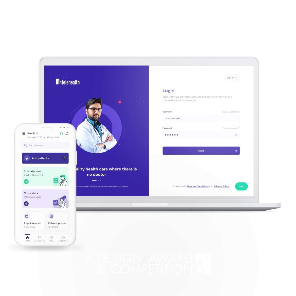 Intelehealth Mobile Web Application by Vishal Jadhav - Prismic Reflections Bronze Interface, Interaction and User Experience Design Award Winner 2023 