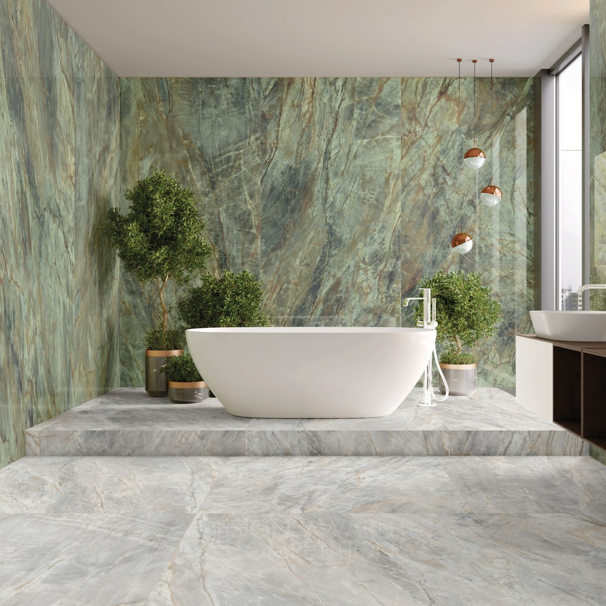 Brazilian Quartzite Tiles by Cerrad x La Mania Home Design Team Golden Building Materials and Construction Components Design Award Winner 2023 