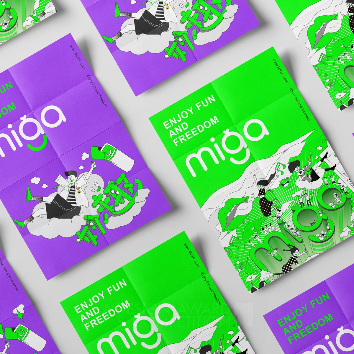 Miga Brand Design by Xue Li Bronze Graphics, Illustration and Visual Communication Design Award Winner 2023 