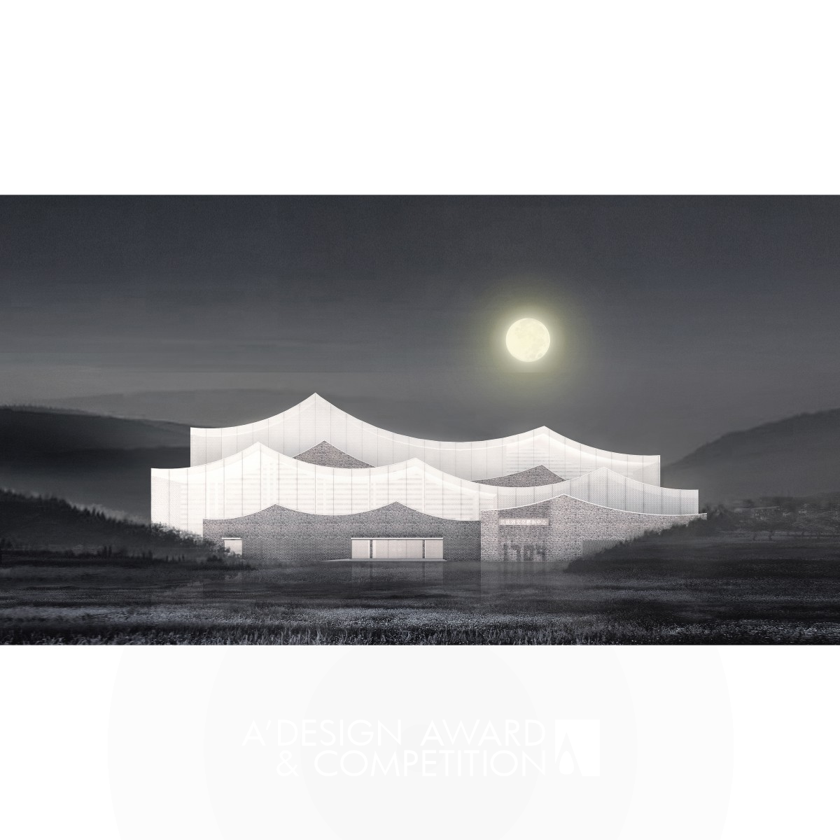 Mountain Waves Cultural Center by Di Mo Bronze Architecture, Building and Structure Design Award Winner 2023 