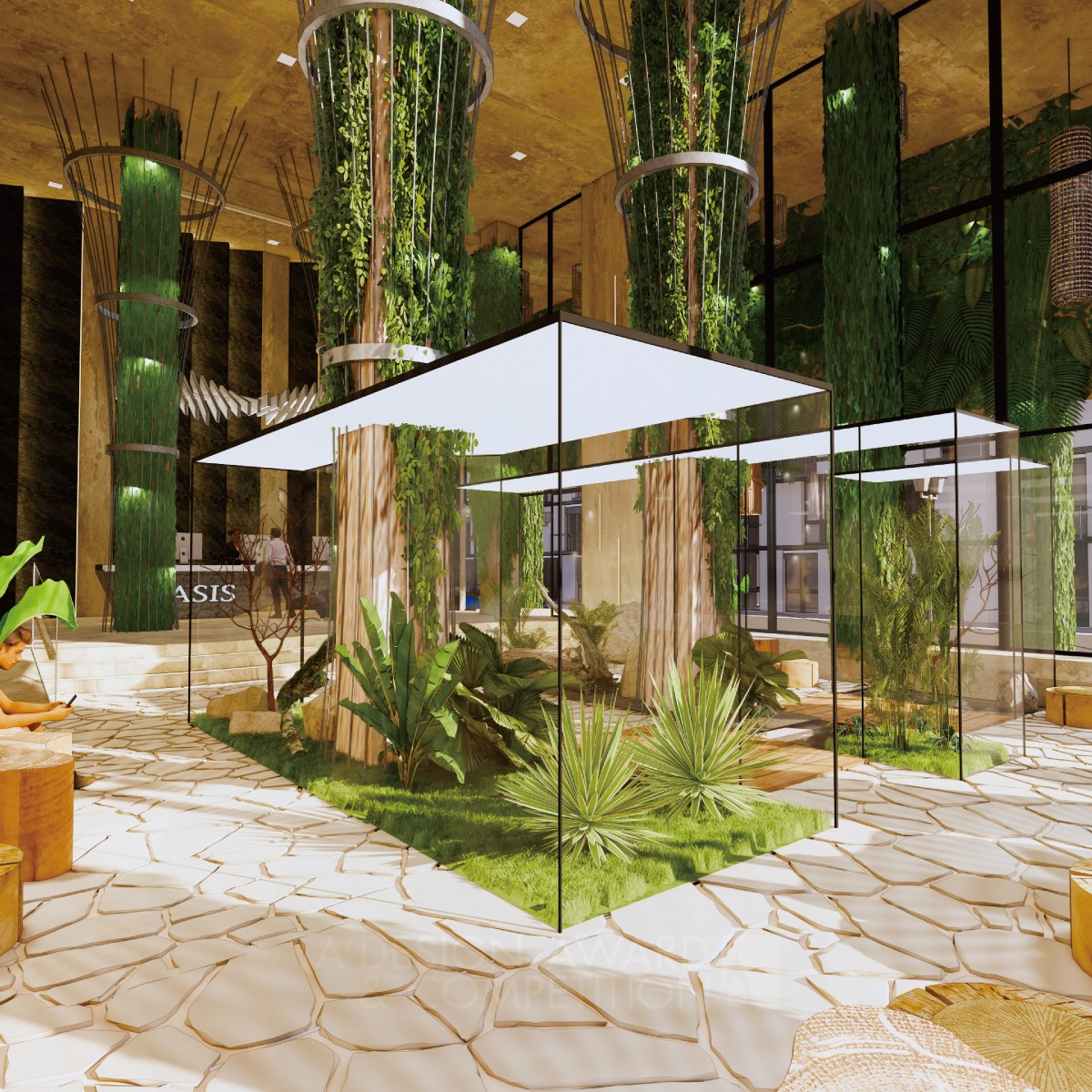 Oasis Sustainable Hotel by Liyang Chen and Zhengyan Jiang Bronze Interior Space and Exhibition Design Award Winner 2023 