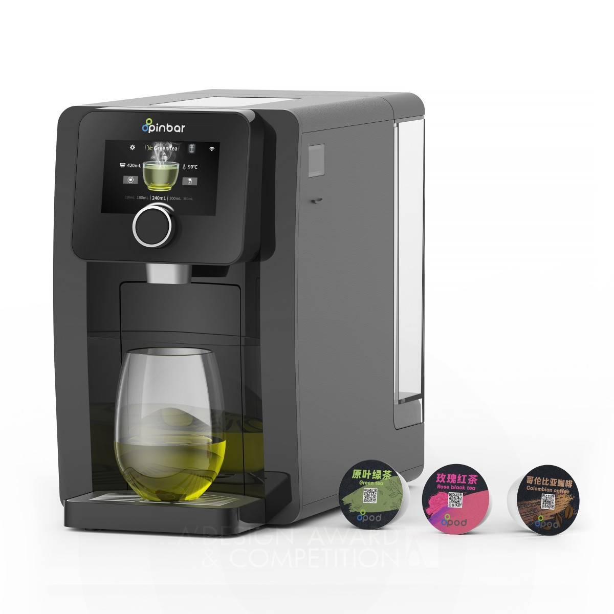 Pinbar Tea And Beverage Capsule Machine by Huang Guoxiao and Zhu Penglong Iron Home Appliances Design Award Winner 2024 