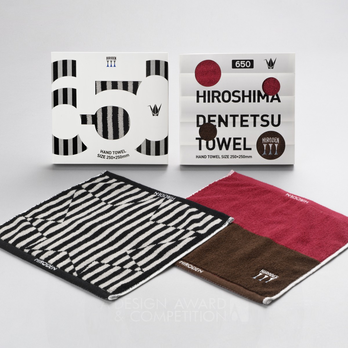 Hiroshima Dentetsu Hand Towel by Hajime Tsushima Bronze Packaging Design Award Winner 2024 