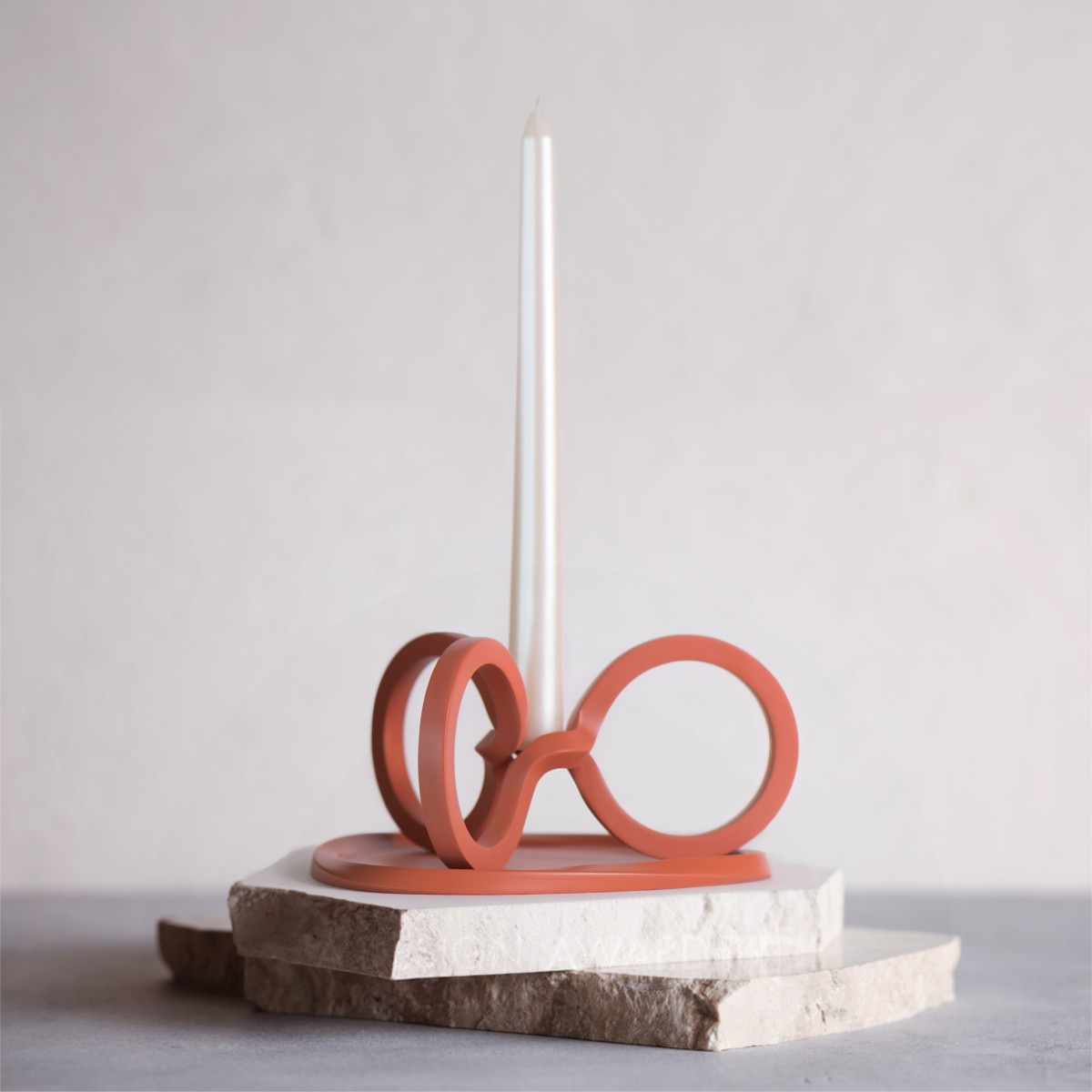 Loop Candleholder by Zeynep and Konstantinos Paradeisopoulos Iron Homeware Design Award Winner 2024 