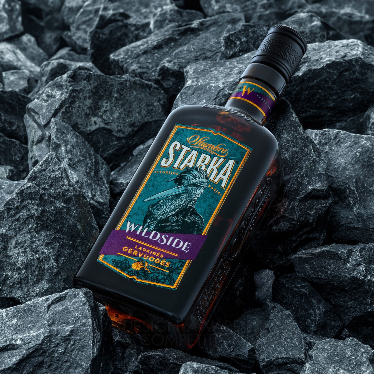 Starka Wildside Bottle Design And Labels by Asta Kauspedaite Silver Packaging Design Award Winner 2024 