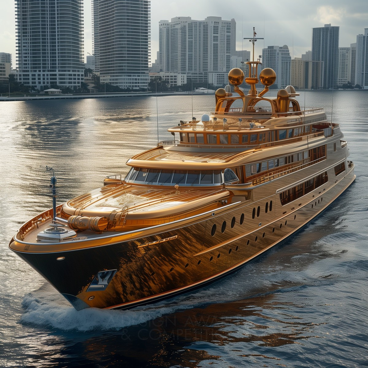 Luxura Super Luxury Motor Yacht by Shikhar Mangla Bronze Generative, Algorithmic, Parametric and AI-Assisted Design Award Winner 2024 