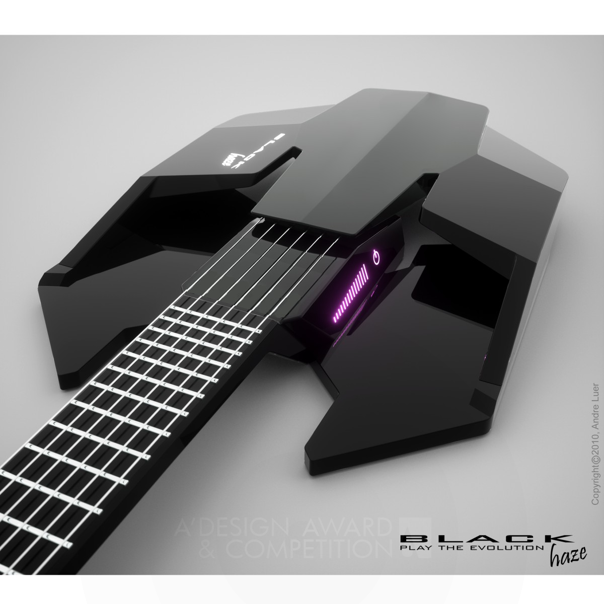 Black Haze Electric Guitar by Andres Luer Solorza Iron Digital and Electronic Device Design Award Winner 2011 