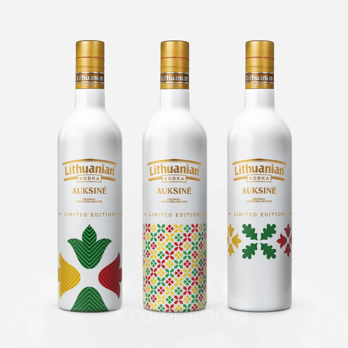 Lithuanian Vodka Gold Limited Edition Vodka bottle by Edvardas Kavarskas Golden Packaging Design Award Winner 2012 