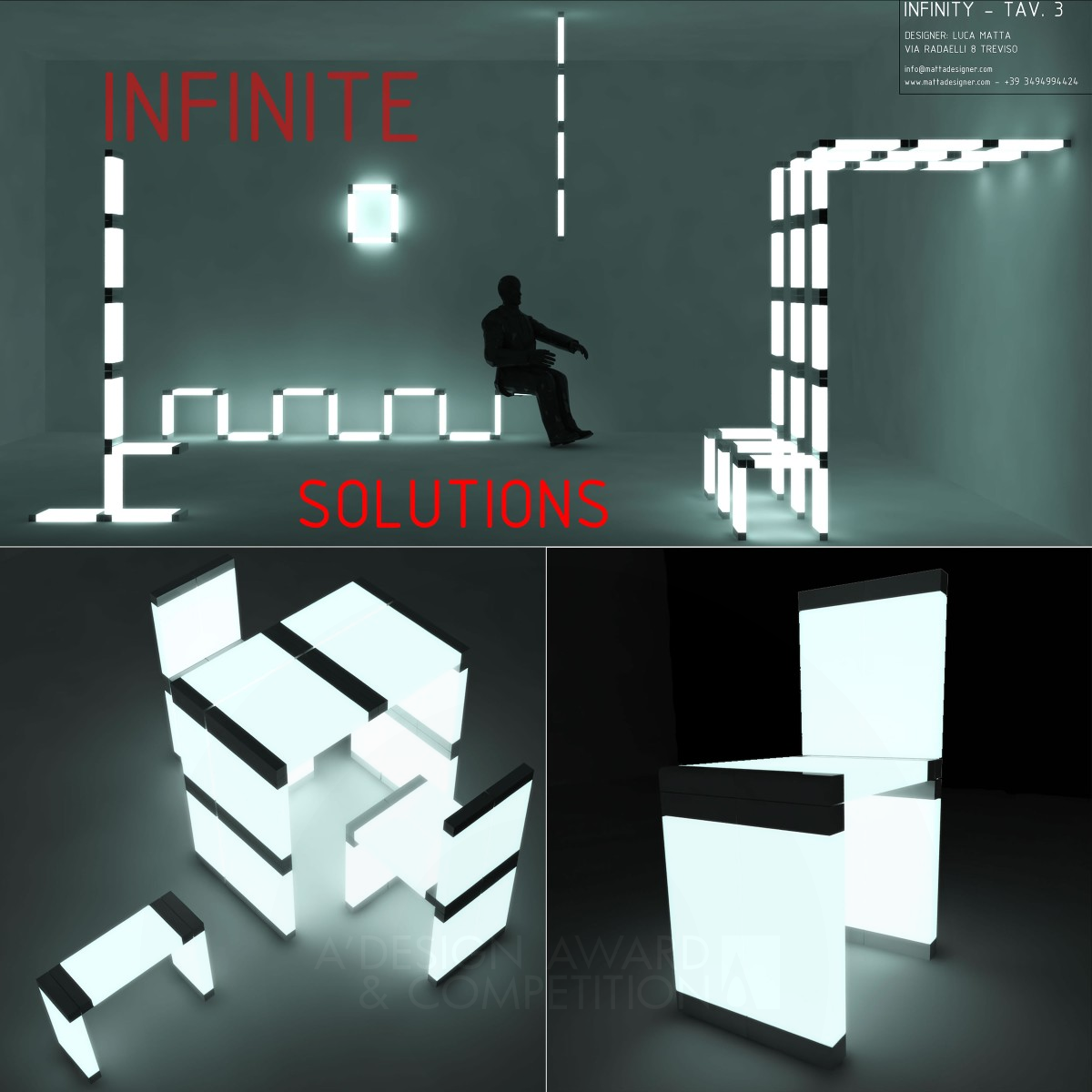 Infinity Lamp by Luca Matta Silver Lighting Products and Fixtures Design Award Winner 2012 