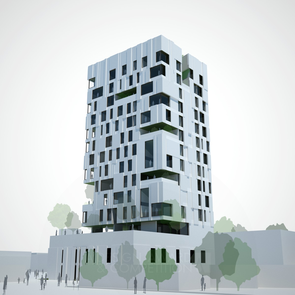 Wafra Wind Tower Residential Complex by AGi Architects Silver Architecture, Building and Structure Design Award Winner 2012 